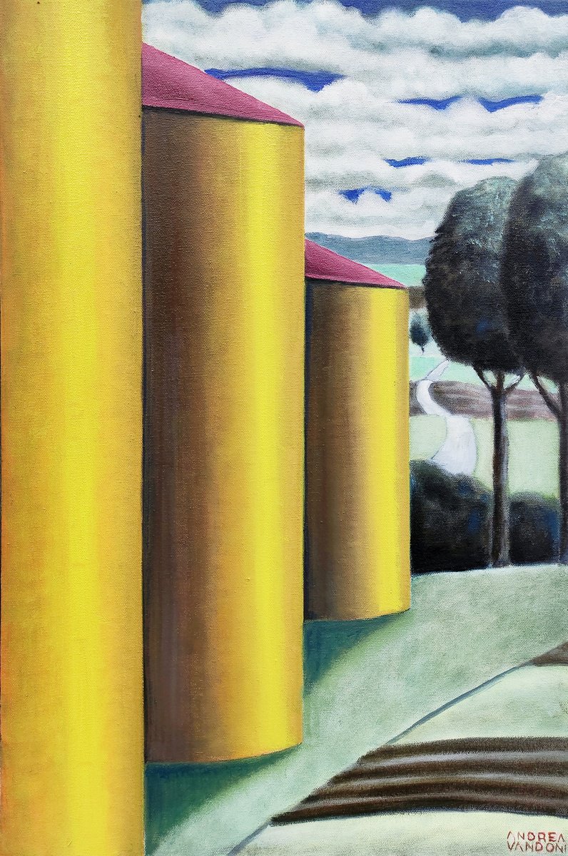 Impressionistic Landscape Oil Painting By Andrea Vandoni, 16 X 24, Piedmont - Italy - 4, Original Artwork