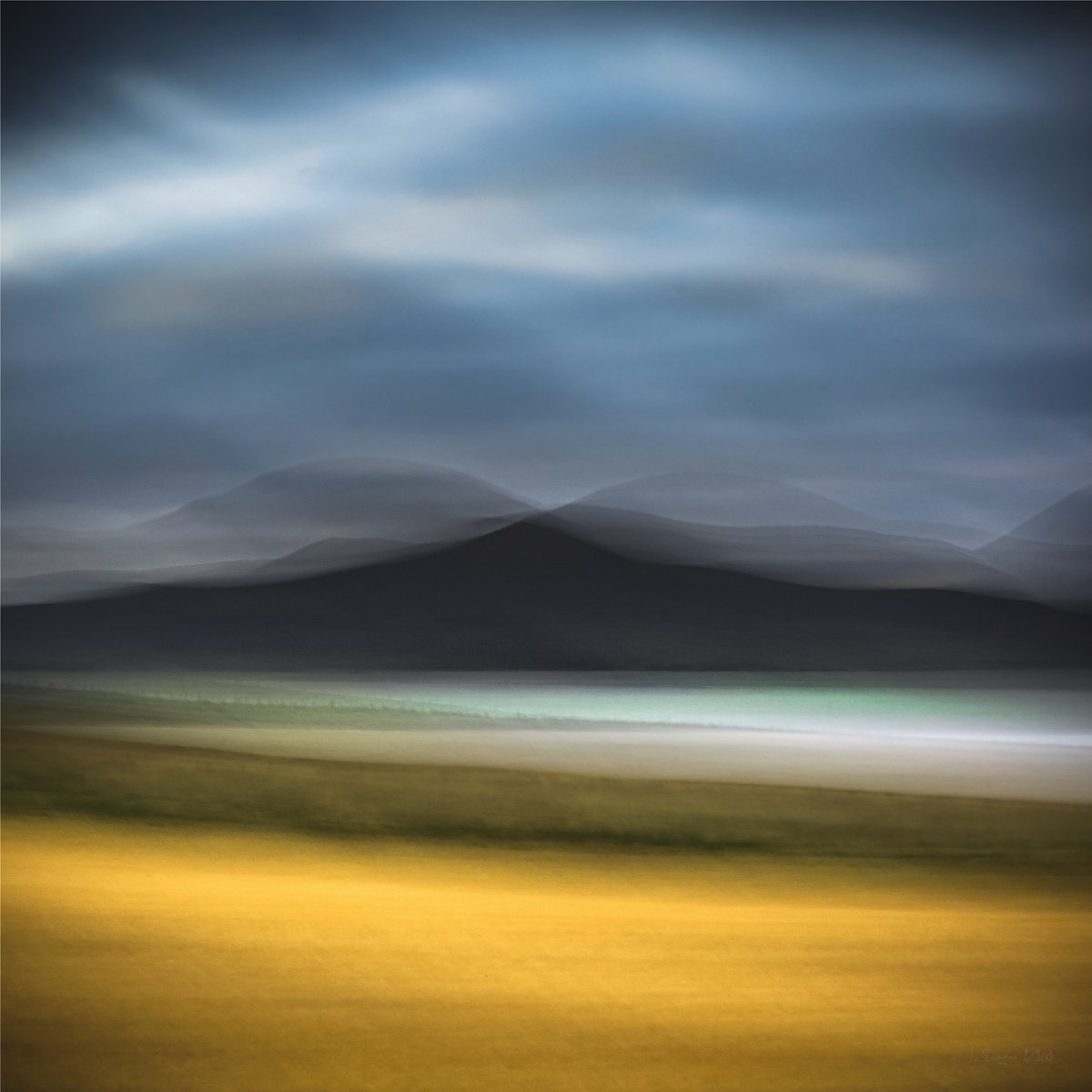 Hills of North Hoy - Large Abstract Photography, Orkney by Lynne Douglas