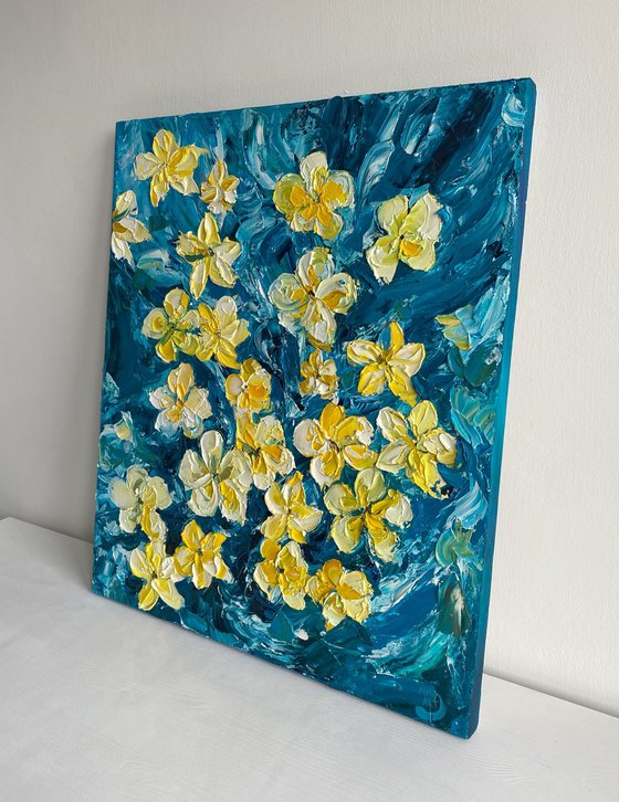 Impasto Frangipani Painting