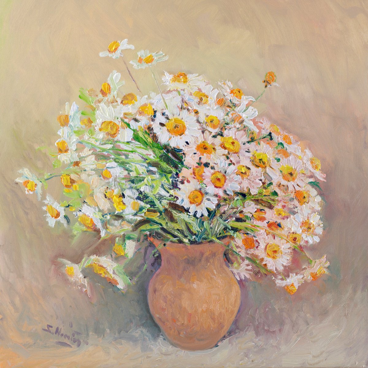 Chamomile Flowers By Suren Nersisyan, 20 X 20, Artwork For Sale On Artfinder