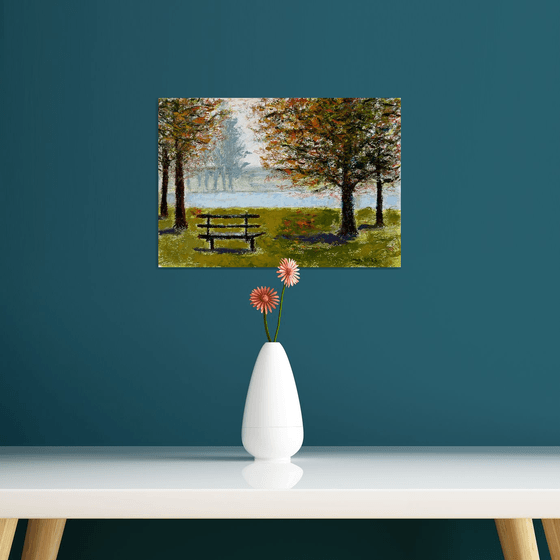 Park Bench in Autumn