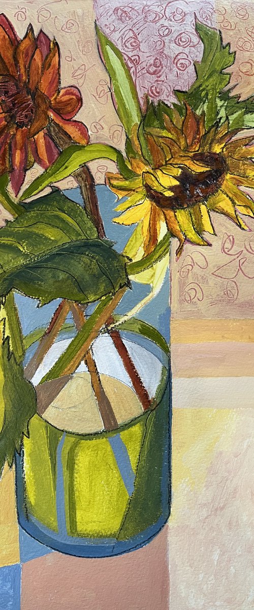 Abstracted Sunflowers by Christine Callum  McInally