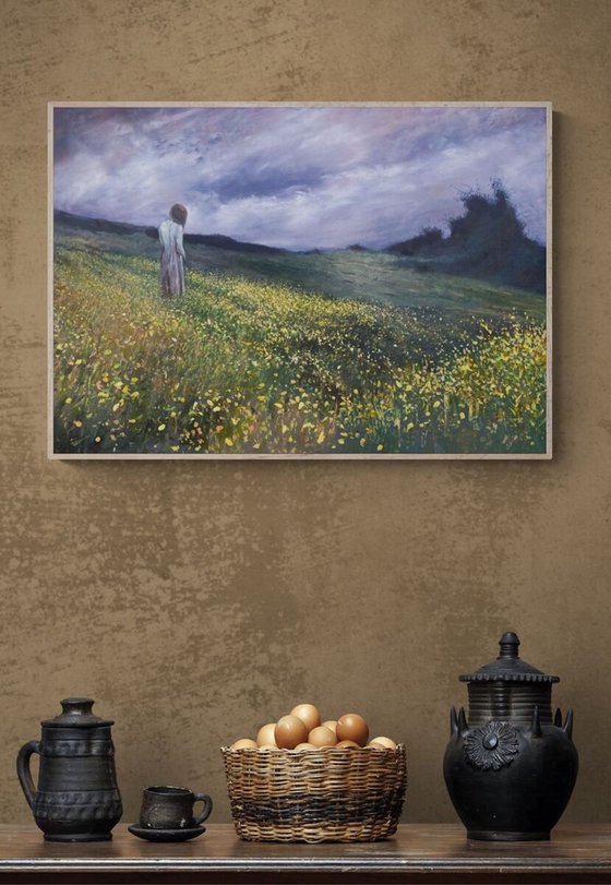 Woman With Yellow Flowers