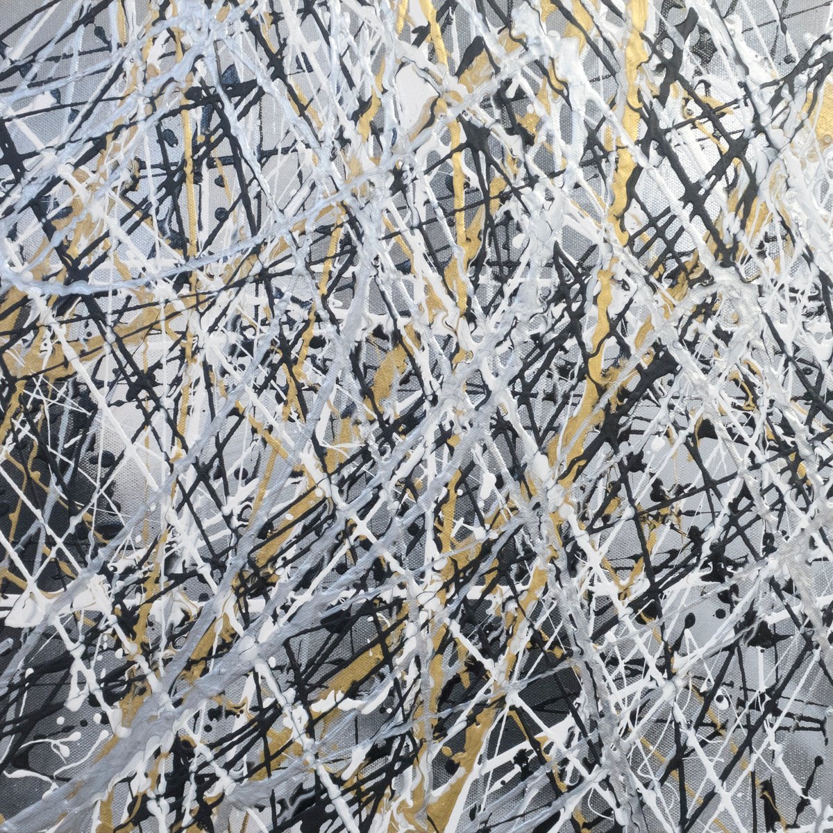 Expressive Abstract Acrylic Painting By Km Arts, 16 X 16", Inspired, Original Artwork