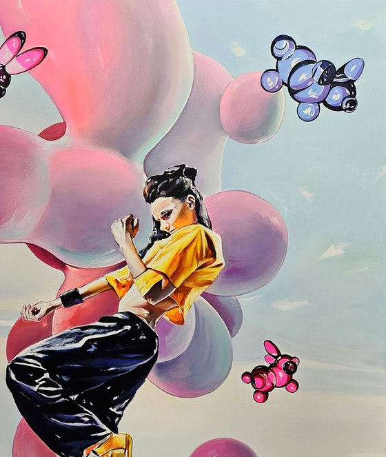 Tiktok Girl Dancing - Right part of diptych