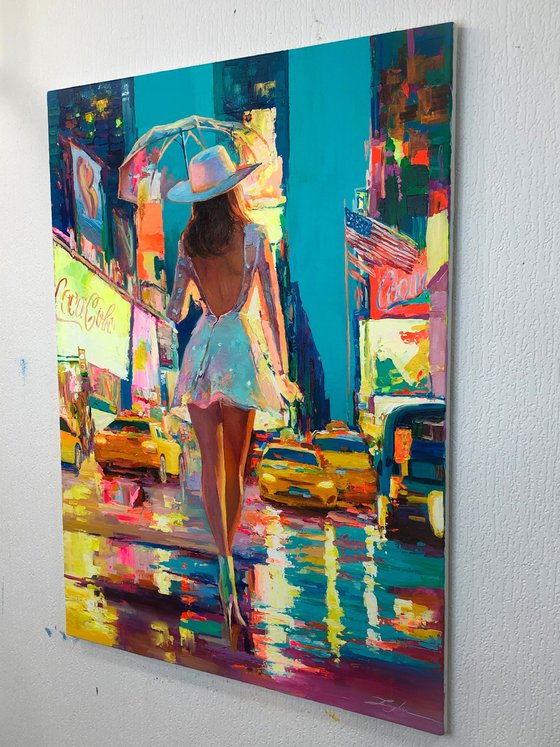 Wet streets of New York.