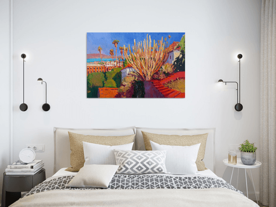 Cactus and Red Steps