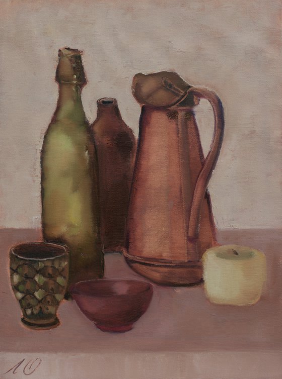 Pitcher and Bottles