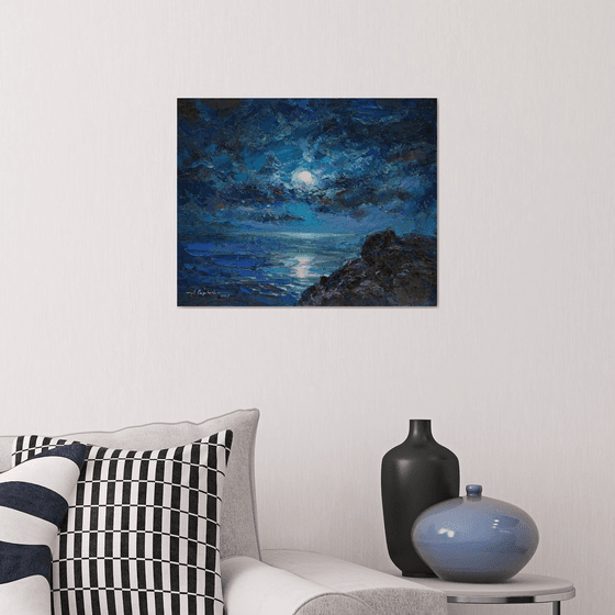 Moon seascape