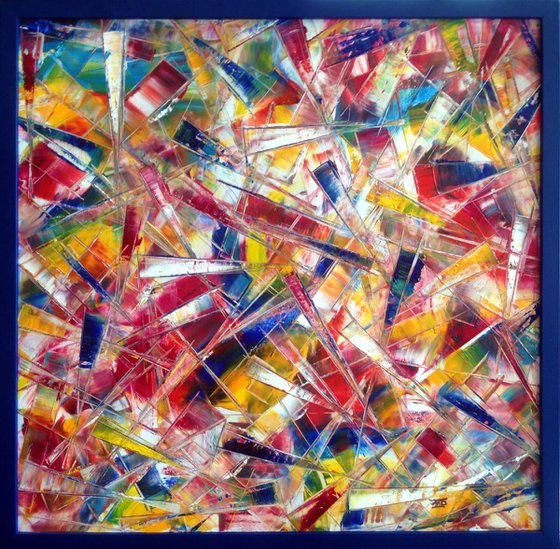 "Shattered" - SPECIAL PRICE - Original PMS Oil Painting On Wood, Framed