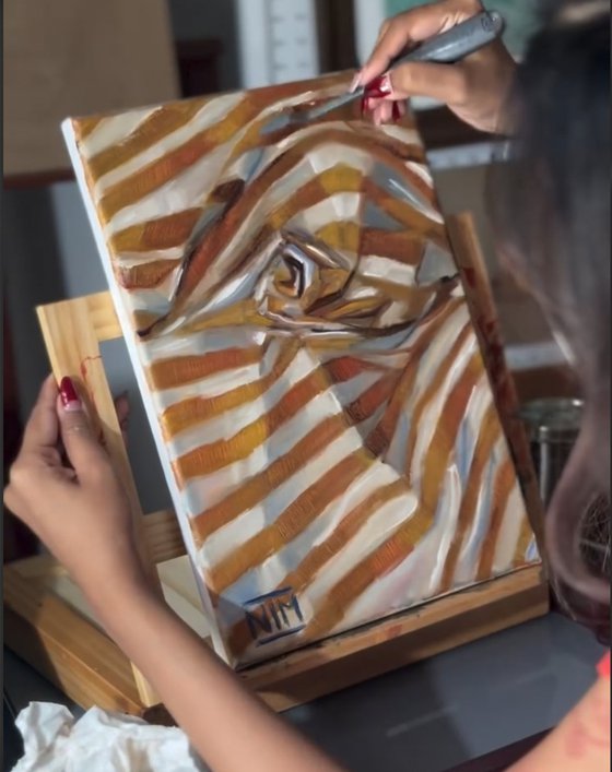Yellow Striped Cloth