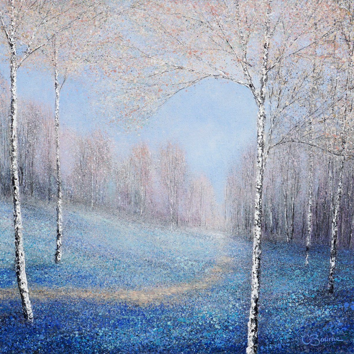 Swathes Of Blue | 40cm x 40cm by Chris Bourne