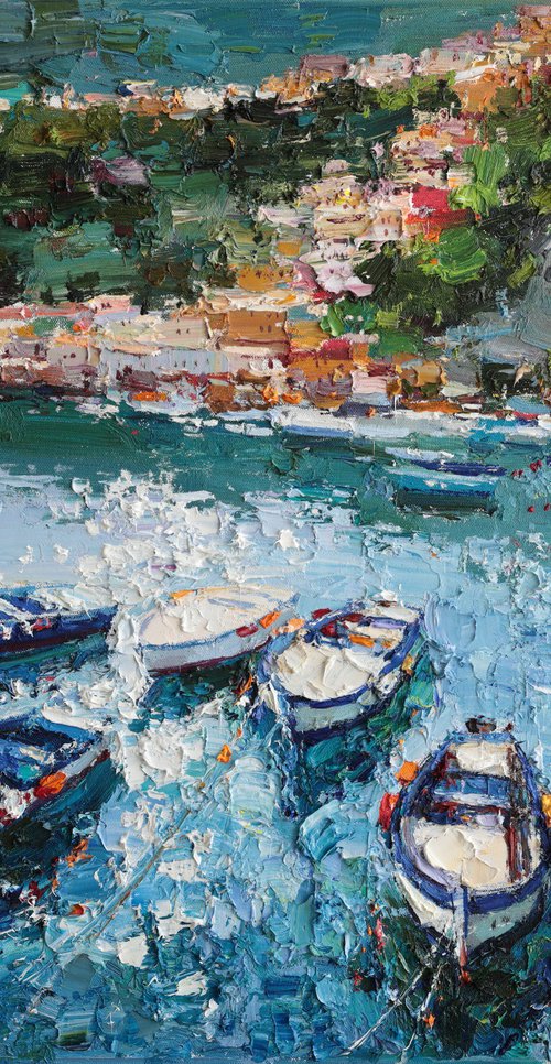 Boats in the Bay by Anastasiia Valiulina