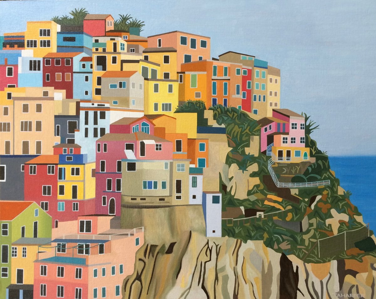 Manarola By Jill Ann Harper, 22 X 18, Artwork For Sale On Artfinder