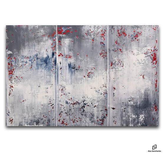 150x100cm. / Abstract triptych / Abstract 2128