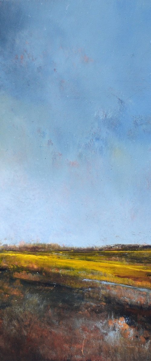 5" Squared, No.5, original acrylic landscape painting by Colin Slater