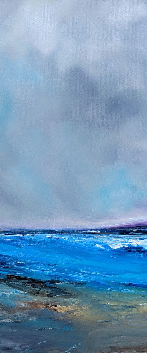 Abstract blue sea by Jo Earl