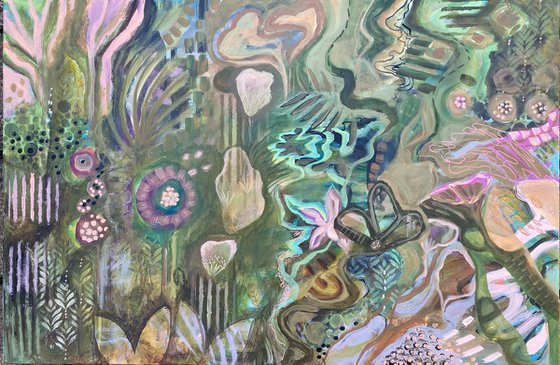 A garden in gentle blush