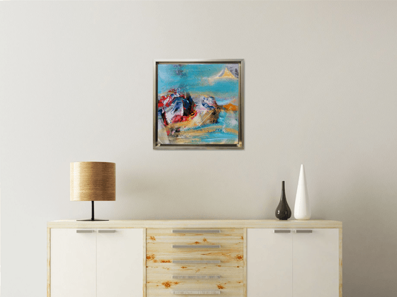 Framed beautiful abstract beach landscape Lost on a island  Kloska