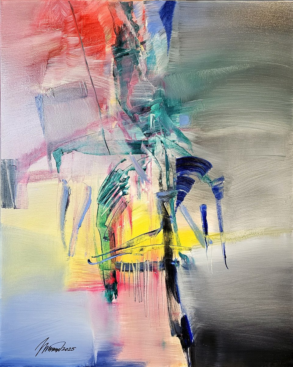 Abstract Oil Painting By Taidakov Nikolai, 31 X 39", And Again A Summer Day, Original Artwork