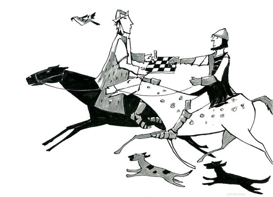 Horsemen with chess