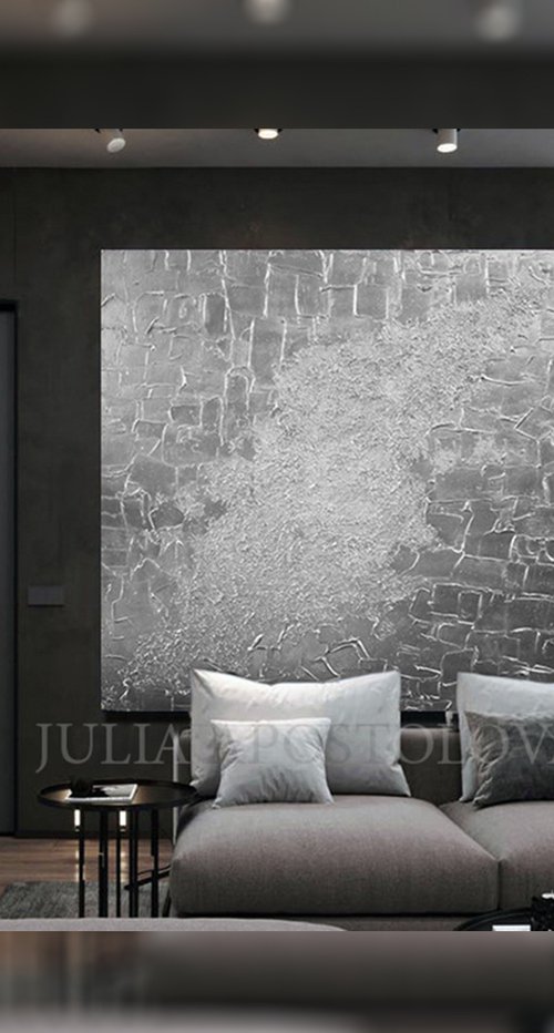 Silver Wabi Sabi 3D Wall Art by Julia Apostolova