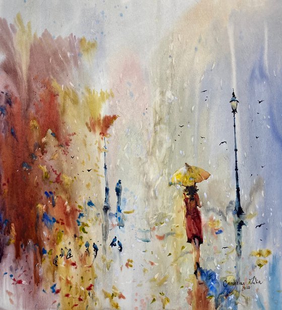 Sold Watercolor “Autumn is beautiful ” perfect gift