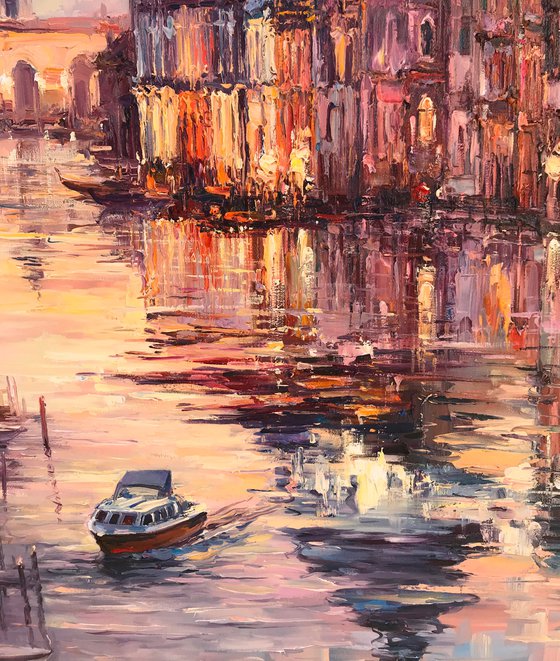 "Venice" large original oil painting 100x70