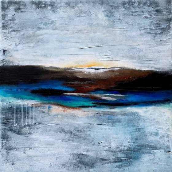 The Breath of Wind - TEXTURED ABSTRACT ART – MODERN LANDSCAPE PAINTING. READY TO HANG!