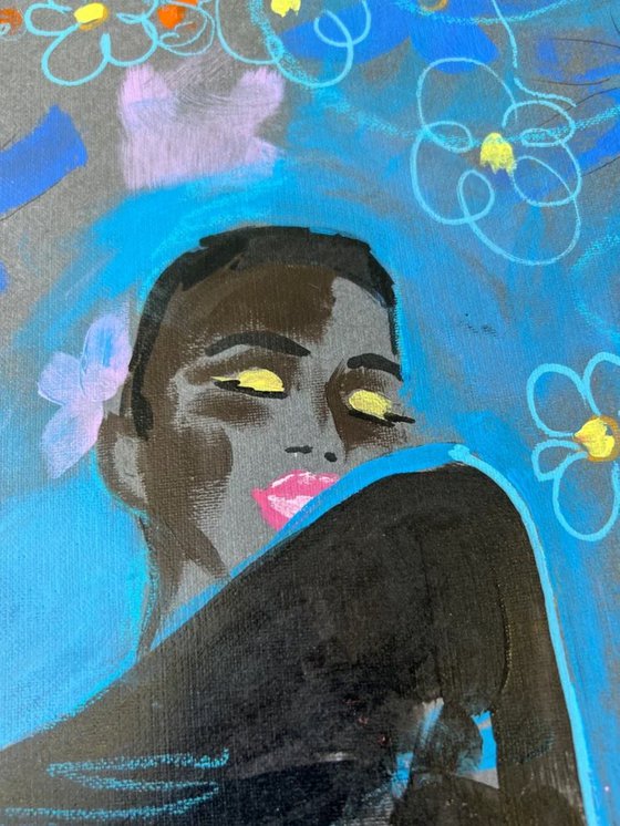 Woman with Yellow Flowers