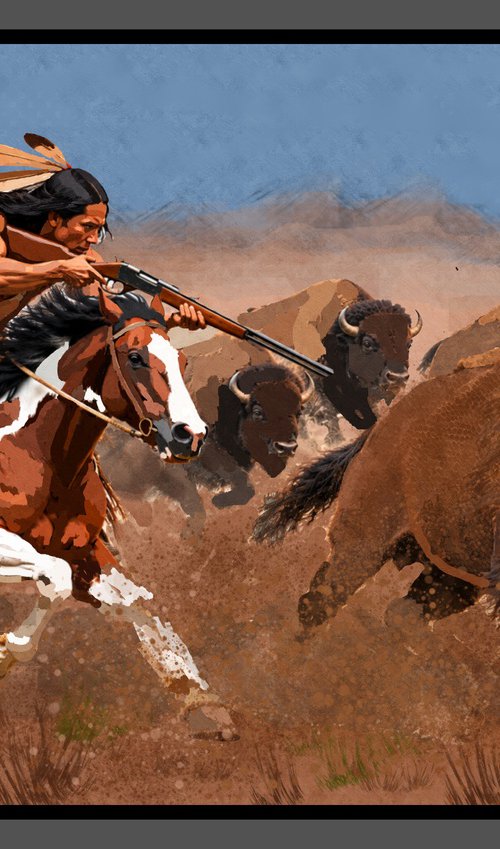 BUFFALO HUNT by Joe McHarg