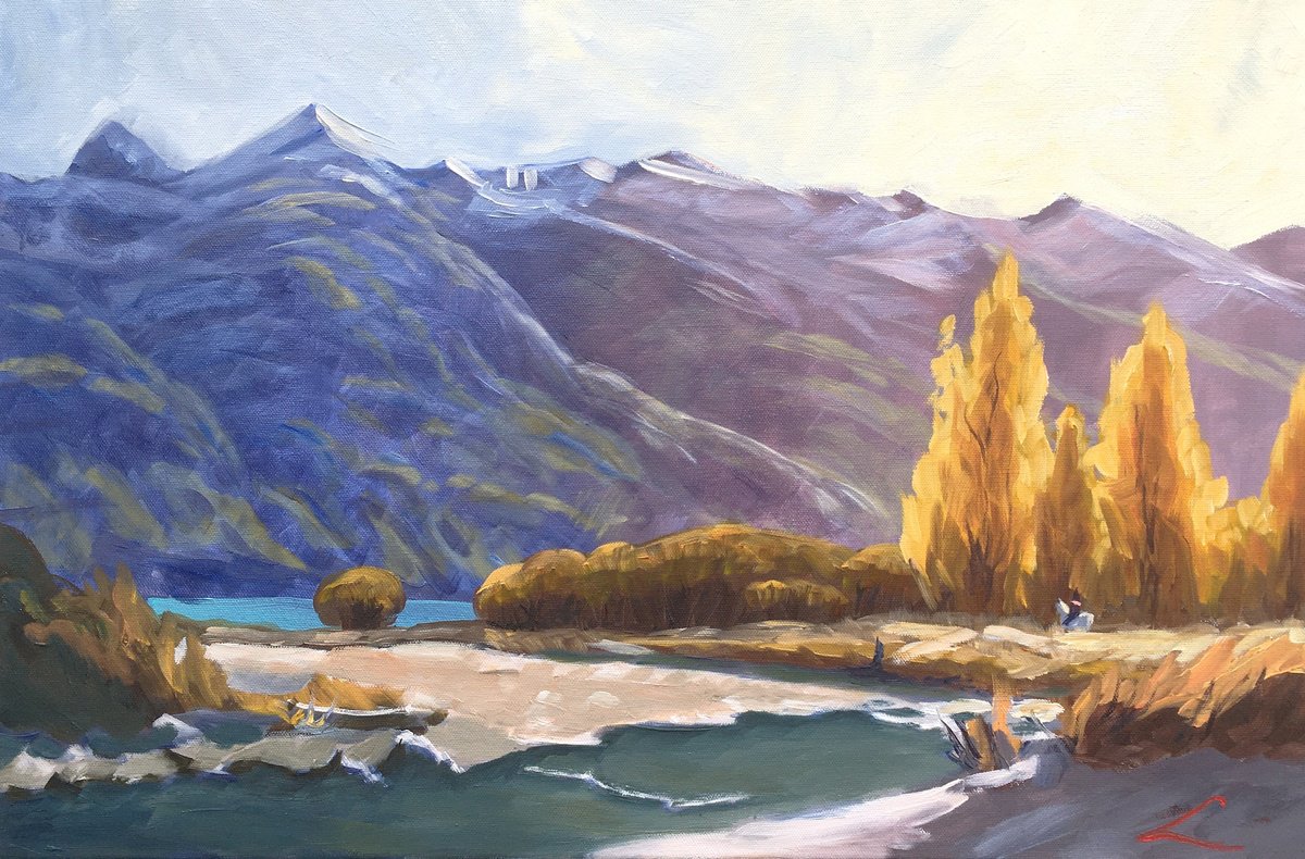 Mountain River 5 By Elena Sokolova, 24 X 16, Artwork For Sale On Artfinder