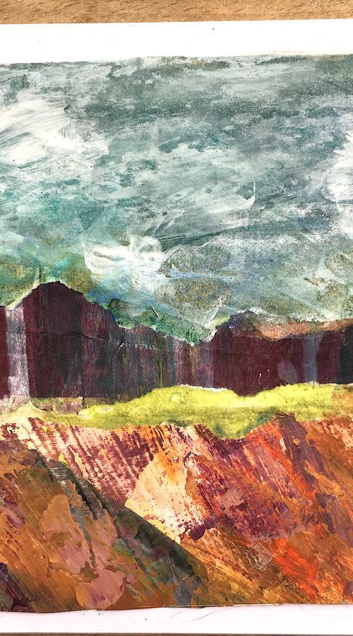 Small landscape collage study no 1 by Suzsi Corio