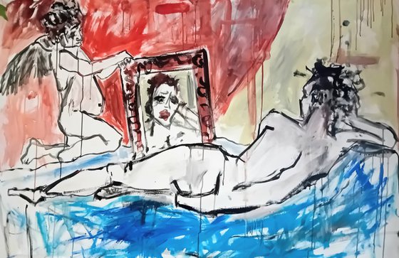 Mujer cama