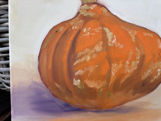 A small pumpkin. still life