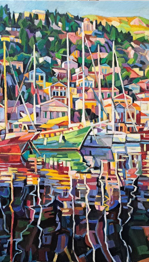 Symi port by Maja Đokić Mihajlović