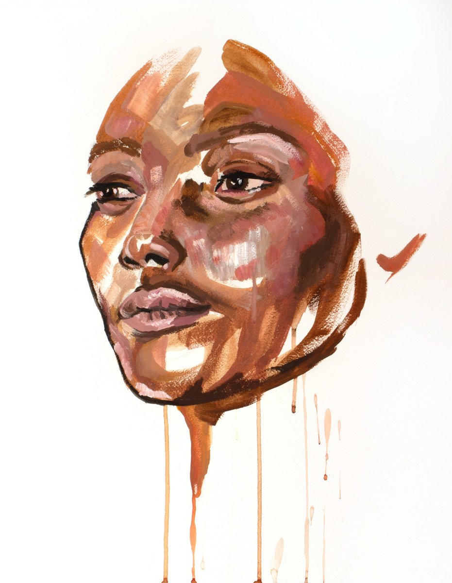 Expressive Portrait Oil Painting By Elizabeth Becker, 16 X 20, Dignity, Original Artwork