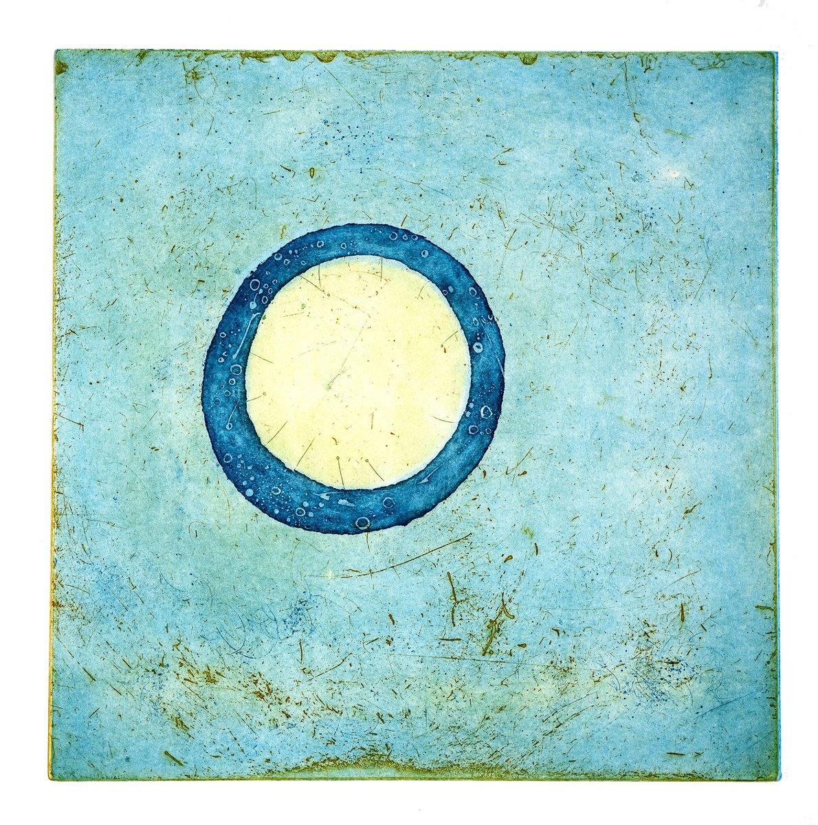 Expressive Abstract Etchings & Engravings By Heike Roesel, 19 X 19, Heike Roesel Spring Light, Etching In Series Of 10 Printed In Variations, Artfinder