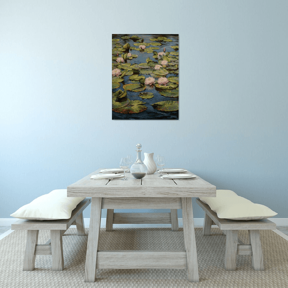 "Dance of petals on the water"