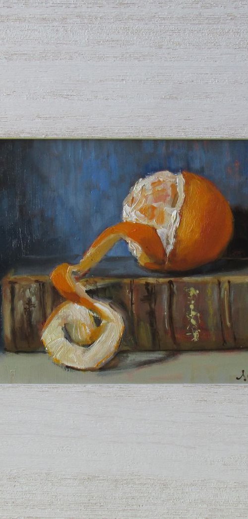 Peeled Orange & Book. by Jackie Smith