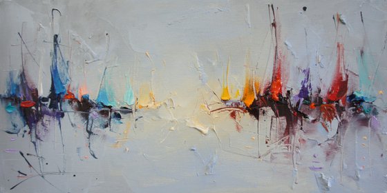 Abstract Sea , Abstract Oil Painting on Canvas