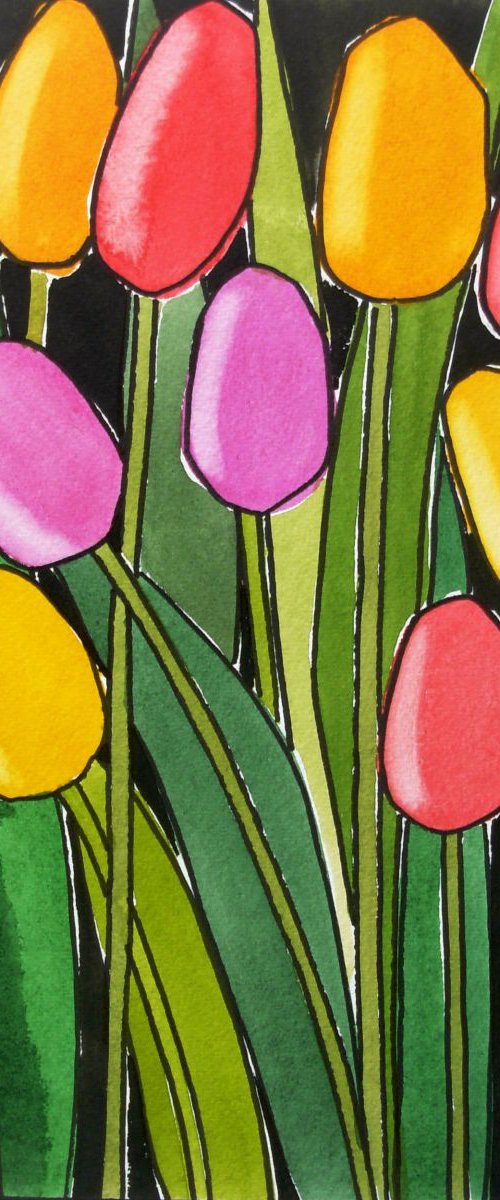 Garden Tulips by Jan Rippingham