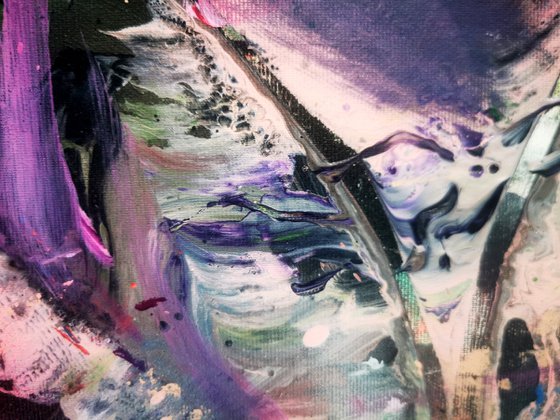 Fascinating enigmatic abstract beautiful action painting driping by O Kloska