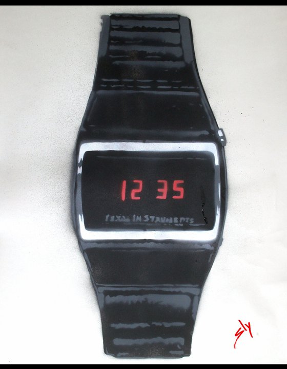Cheap digital watch. (tel)