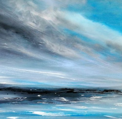Seascape, Let the Light Shine  - Panoramic, XL, Modern Art Office Decor Home by Mel Graham
