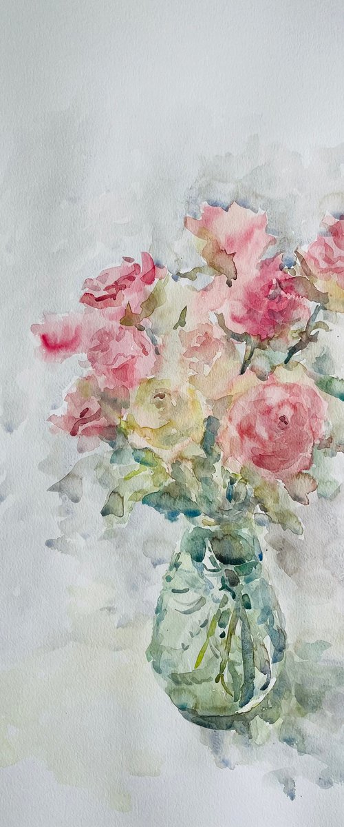 Roses 19,7x25,6 in by Elena Klyan