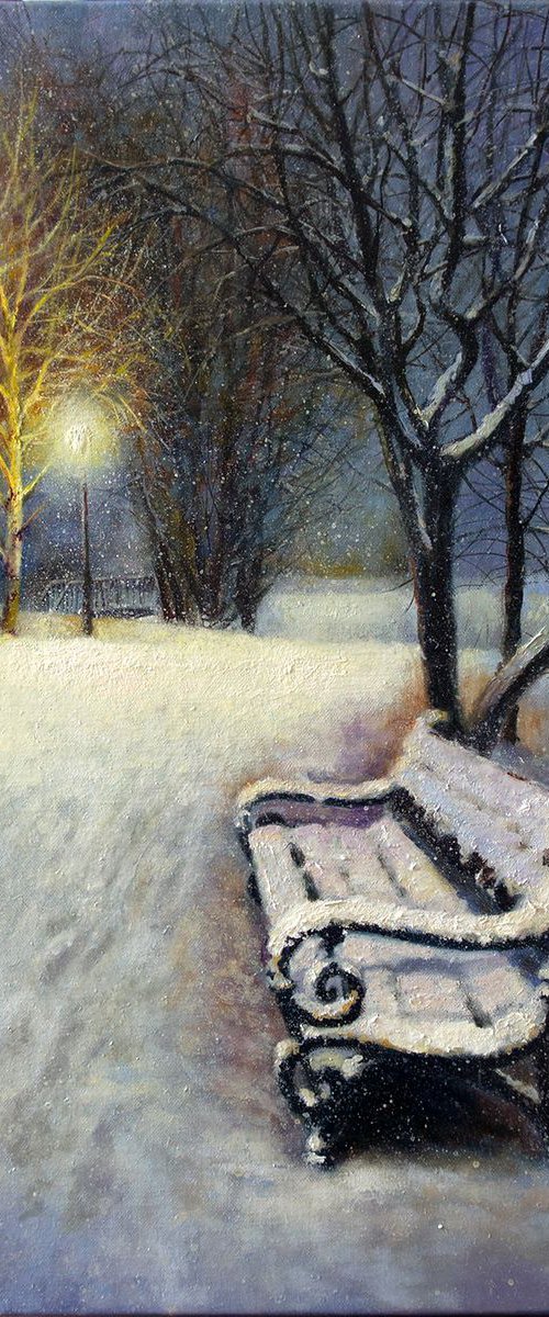 Night. The outside. Lamp. by Anna Bessonova (Kotelnik)