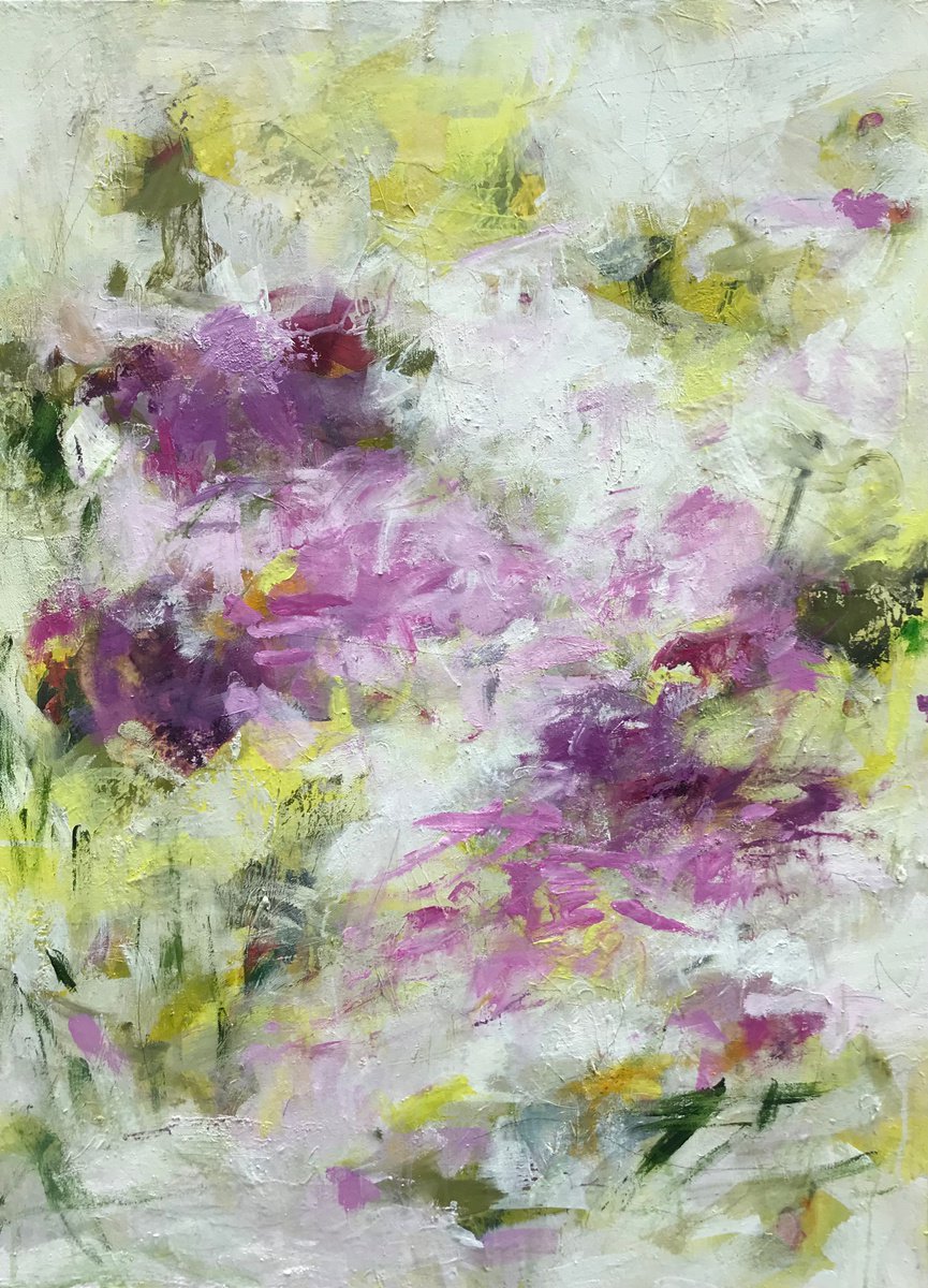 Abstract Painting By Angela Dierks, 24 X 31, Viridity, Original Artwork