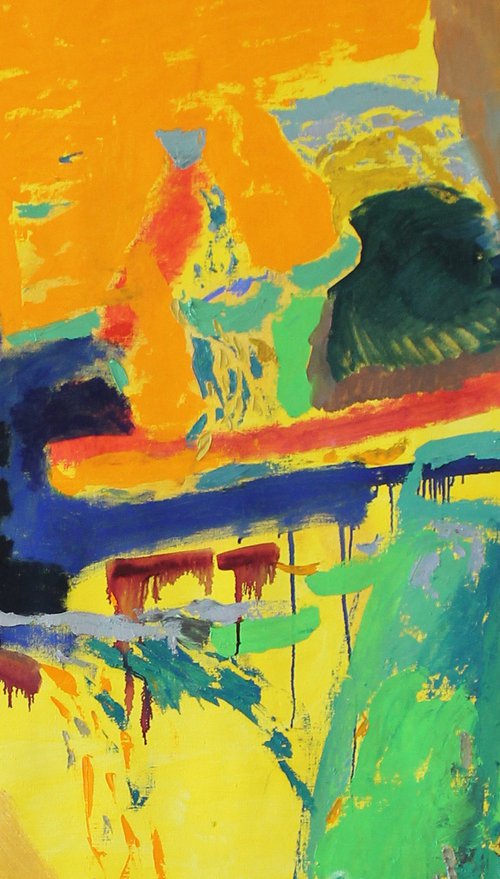 Untitled on yellow by Sergiy Dekalyuk