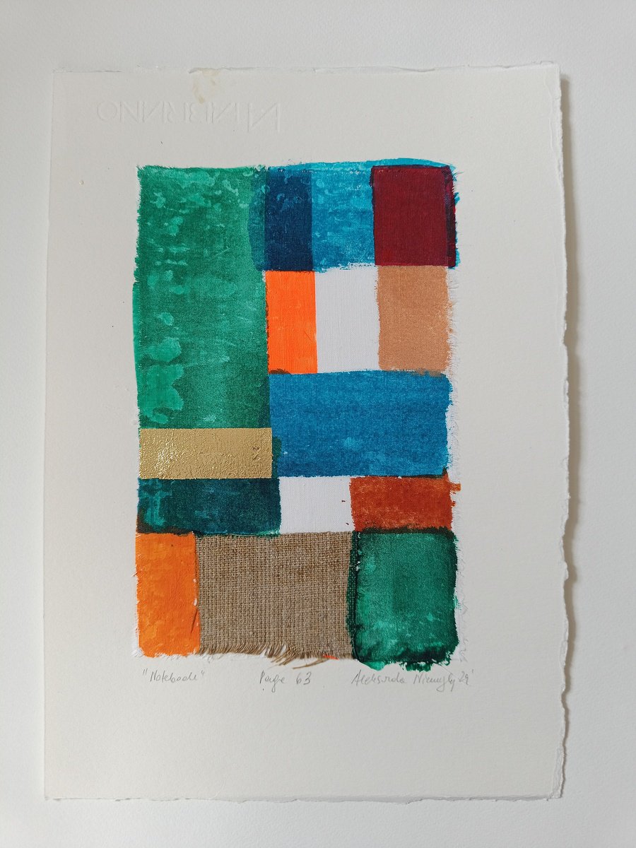 Geometric Painting , Notebook Page 63 By Aleksandra Niemczyk, 16 X 12, Artwork For Sale On Artfinder